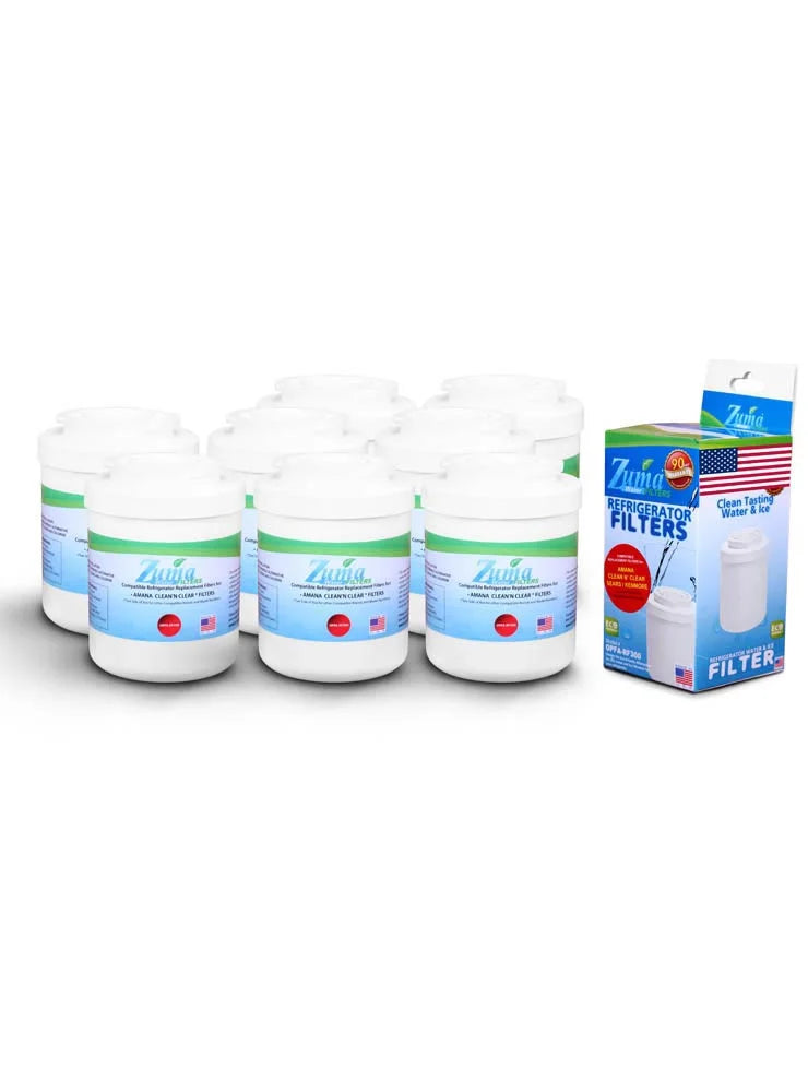 ZUMA Brand , Water and Ice Filter , Model # OPFA-RF300 , Compatible with Amana® 12388402 - 8 Pack - Made in U.S.A.