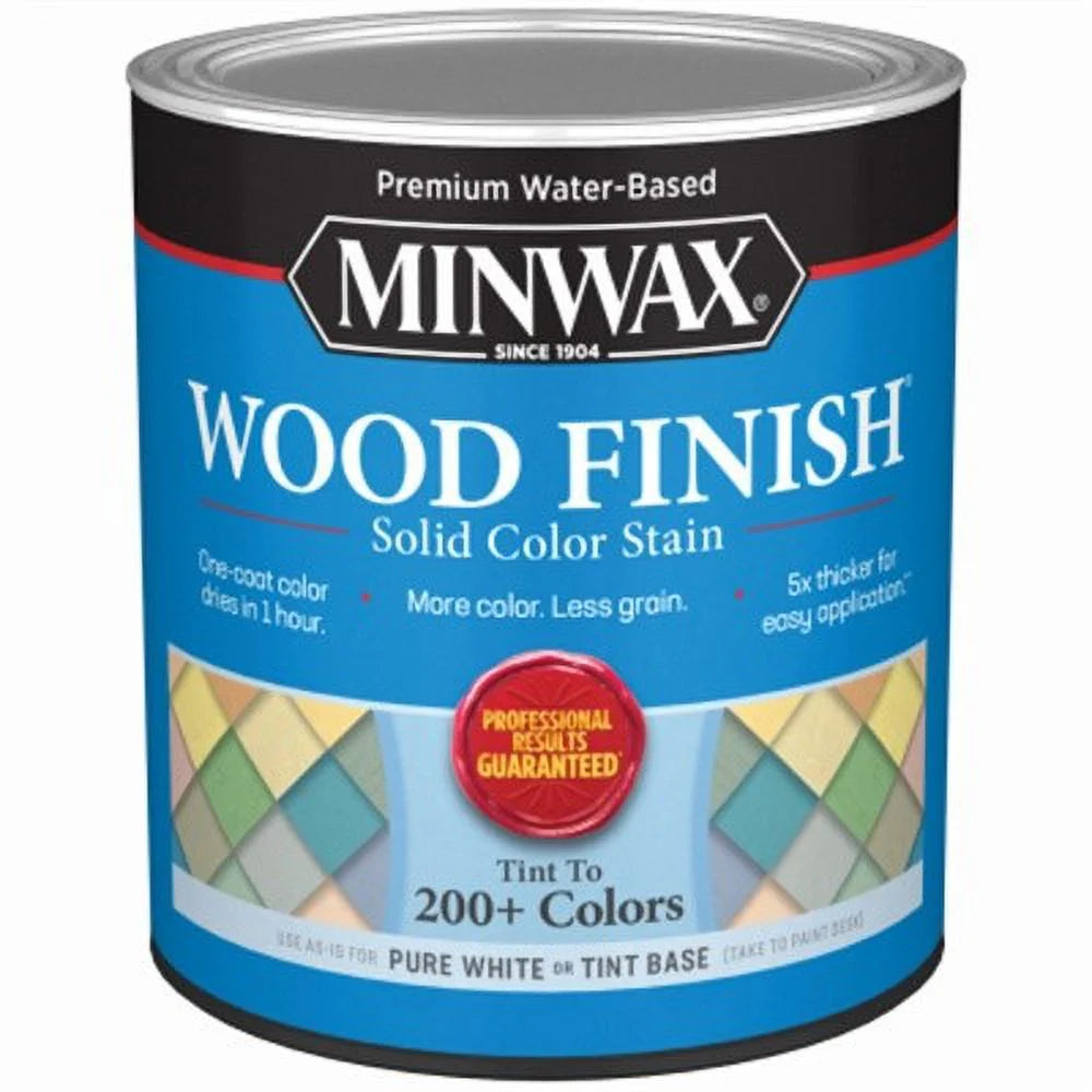 Minwax 108110000 Wood Finish Stain, Water-Based, Solid Color, White, 1-Qt. - Quantity 1