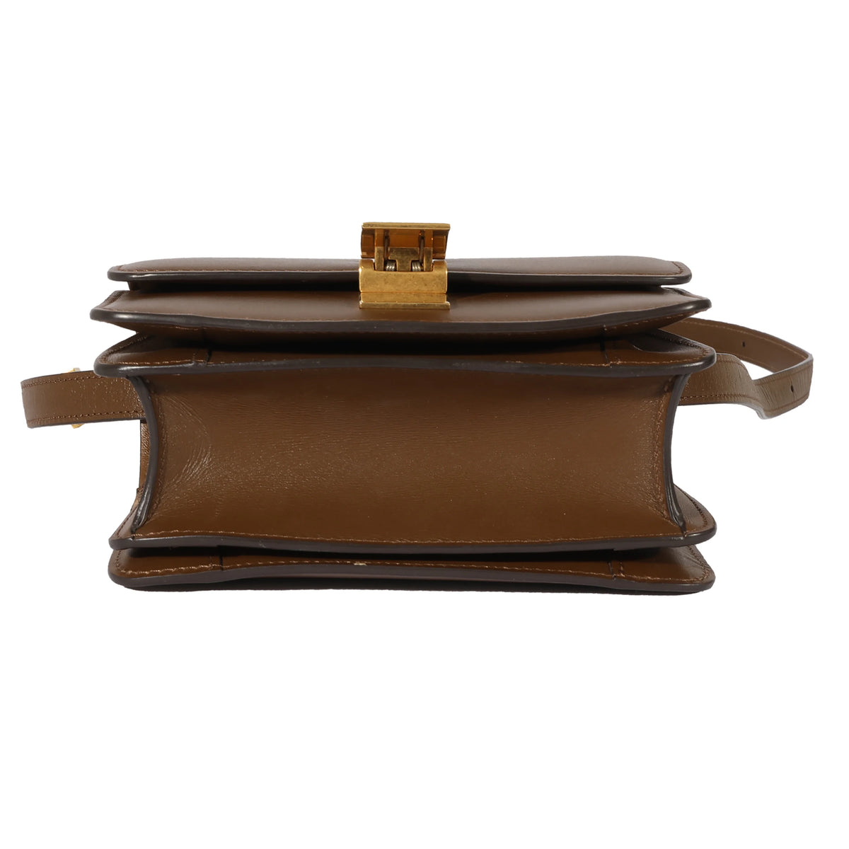 Celine Brown Smooth Leather Small Box Bag Used