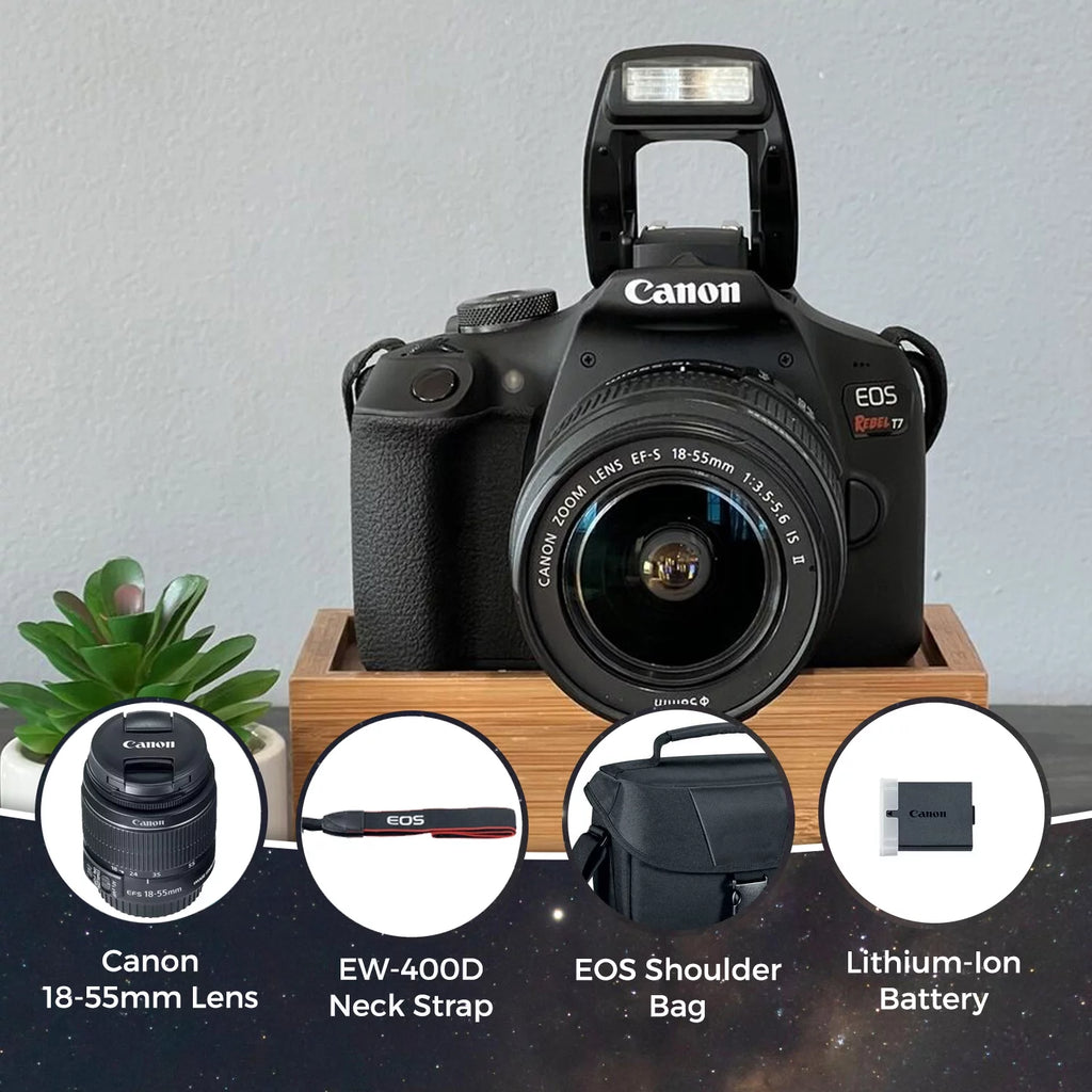 Canon EOS Rebel T7 DSLR Camera with 18-55mm Lens, Wi-Fi and Accessories: Bag, 64GB Card and More (New)