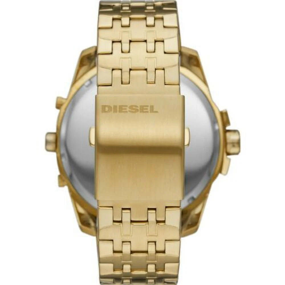 DIESEL UBER CHIEF MEN'S GOLD TONE Corrosion-free MULTI TIME WATCH DZ7447