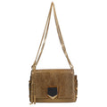 Used Jimmy Choo Chain Shoulder Bag Leather Gold Female (Fair)