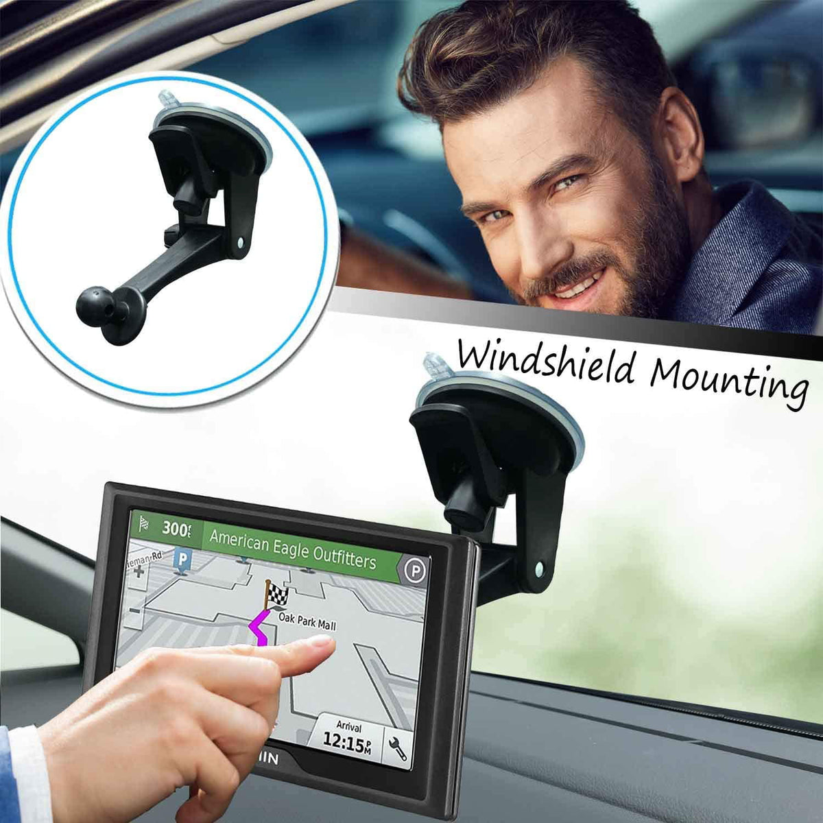 - GPS Mount for Garmin | GPS Dashboard Mount Dash Windshield Window Car Holder for Garmin Nuvi RV Dezl