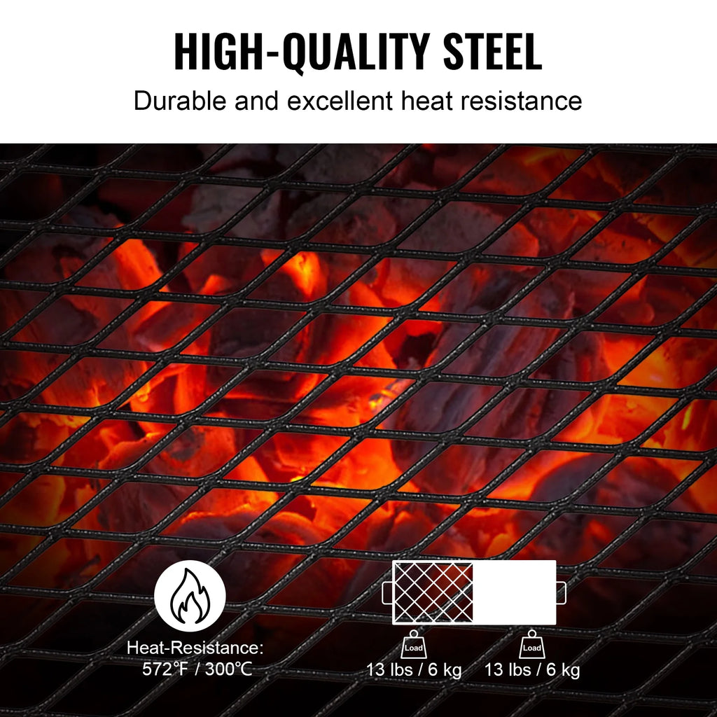 SKYSHALO Folding Campfire Grill Portable Camping Fire Pit Metal Outdoor BBQ Picnic