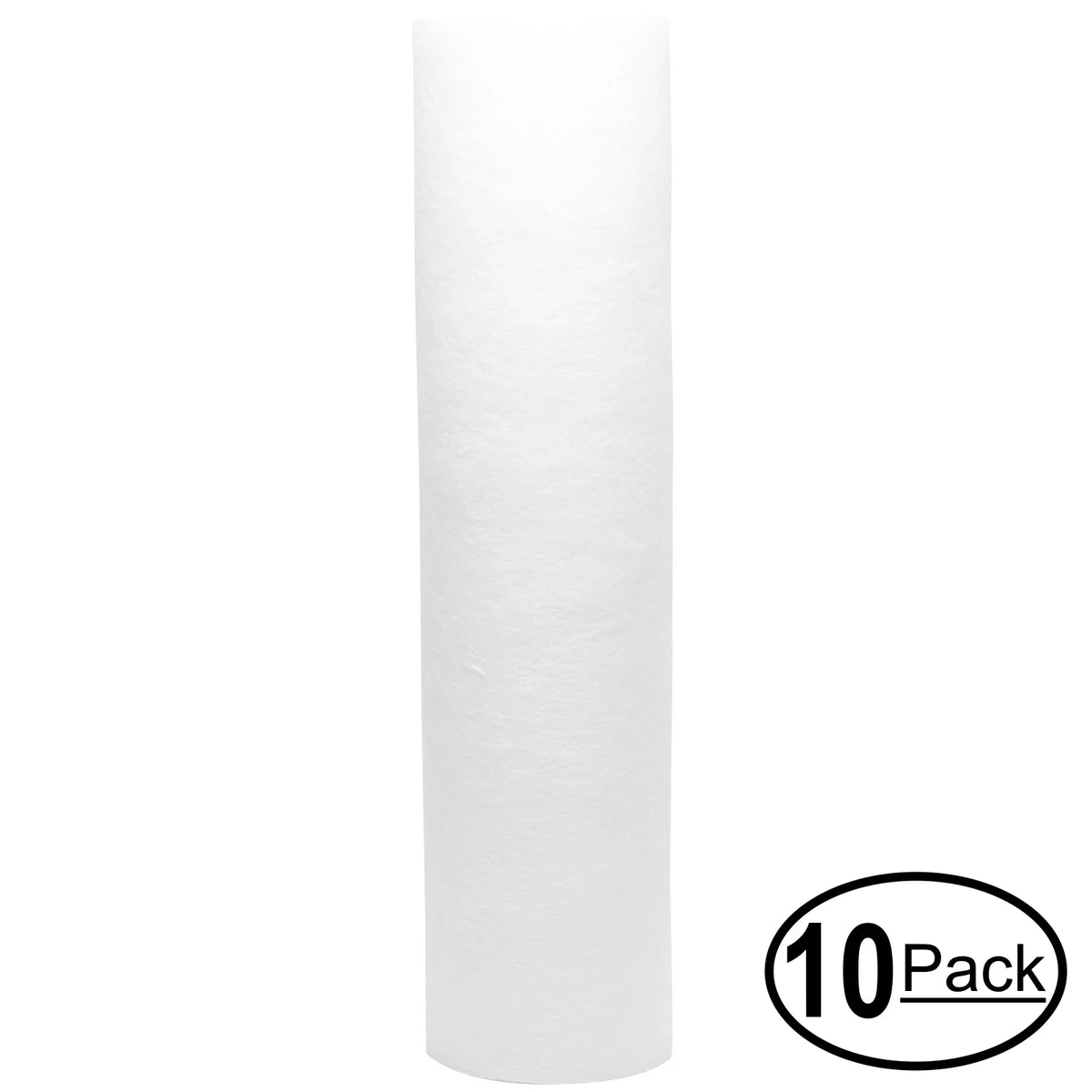 10-Pack Replacement for Crystal Quest CQE-CT-00110 Polypropylene Sediment Filter - Universal 10-inch 5-Micron Cartridge for CRYSTAL QUEST Mega Triple Filter system - Denali Pure Brand