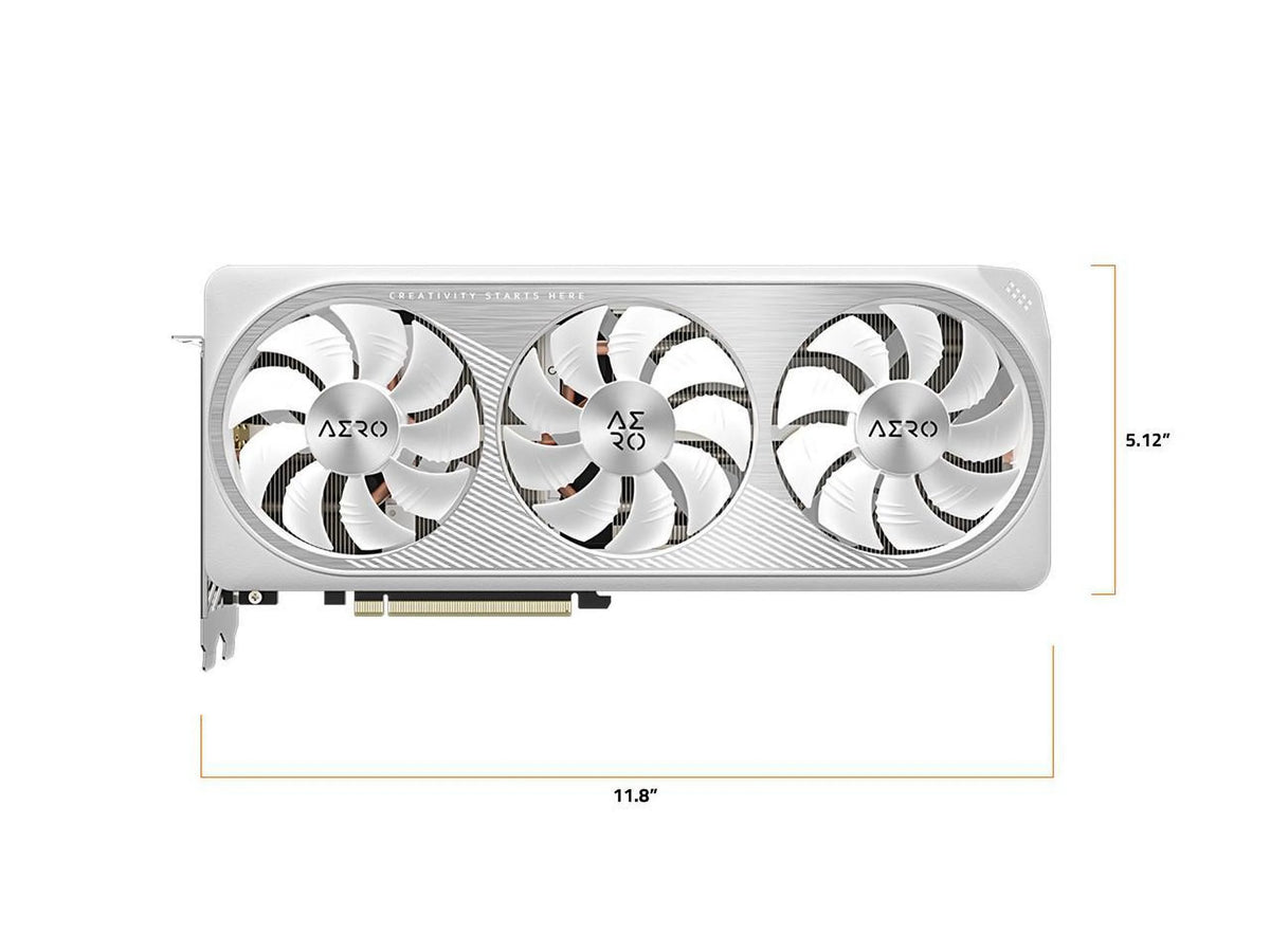 GIGABYTE GeForce RTX 4070 AERO OC V2 12G Graphics Card, 3x WINDFORCE Fans, 12GB 192-bit GDDR6X, GV-N4070AERO OCV2-12GD Video Card