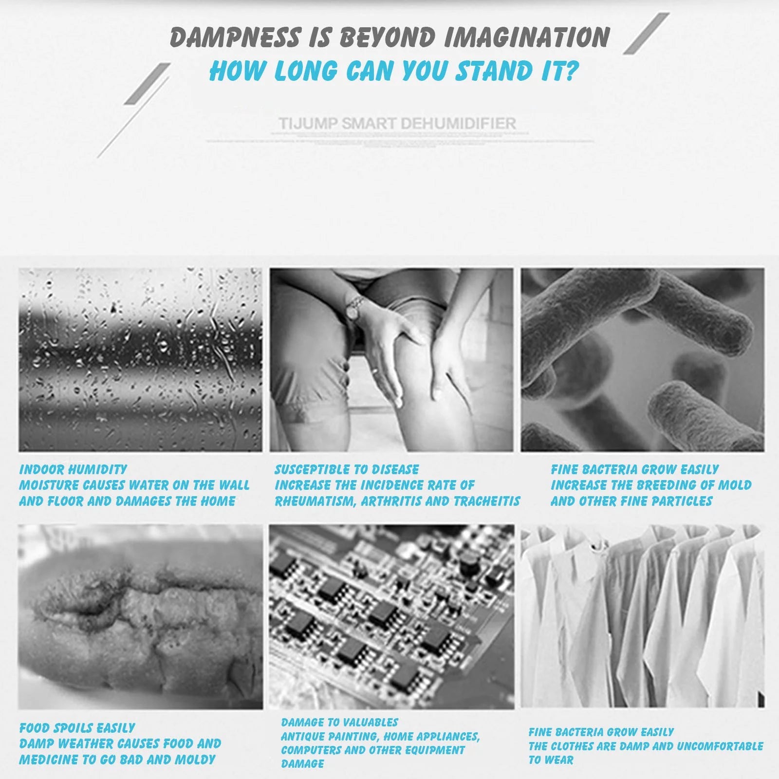 Dengmore 22W Mini Electric Dehumidifier Compact & Portable Air Dehumidifier for Damp Air