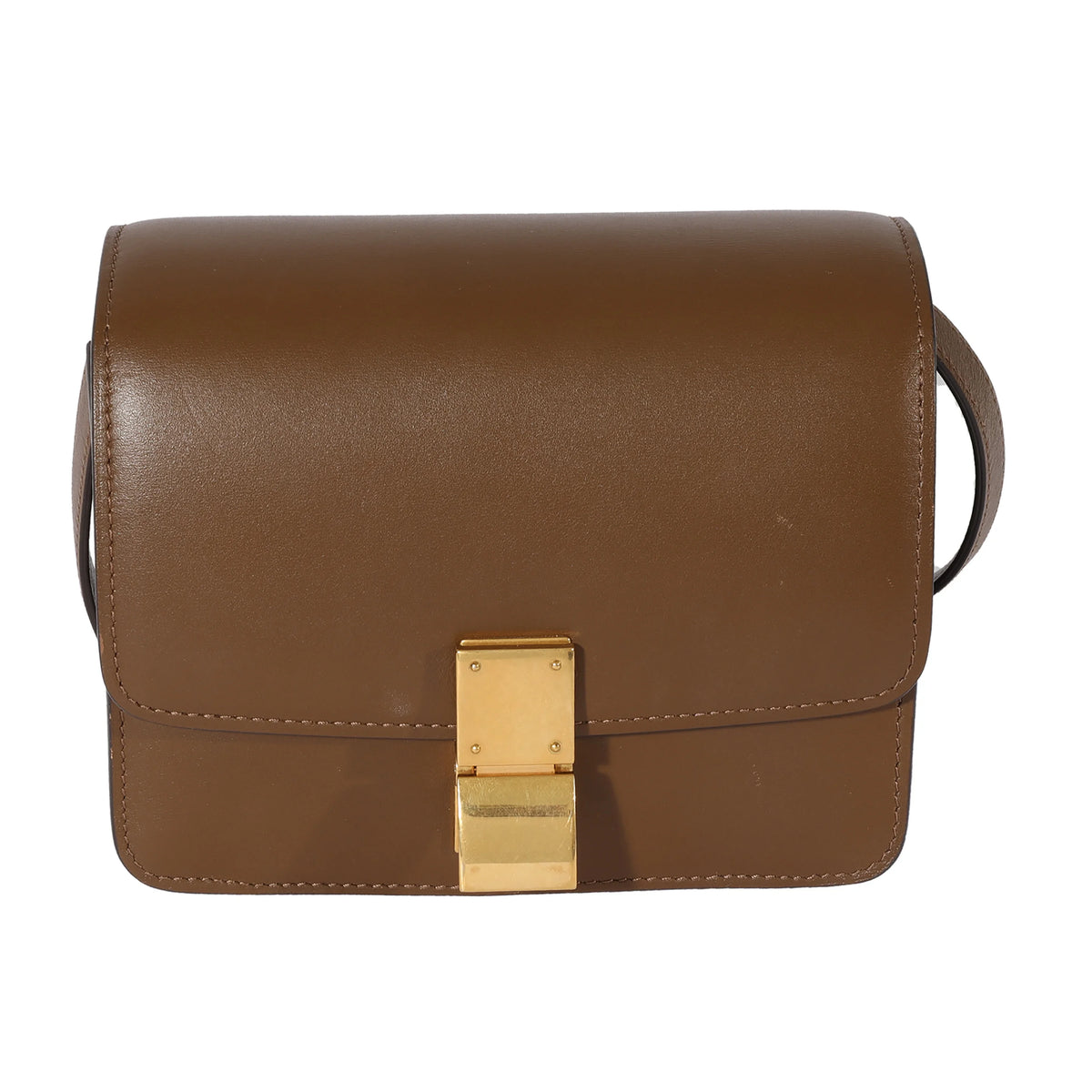 Celine Brown Smooth Leather Small Box Bag Used