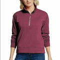 Eddie Bauer For Her Camp Fleece 1/4 Zip Pullover, Ruby Red Large - NEW