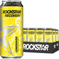 Rockstar Energy Drink Recovery Lemonade, 16oz Cans (pack of 12) (Packaging May Vary)