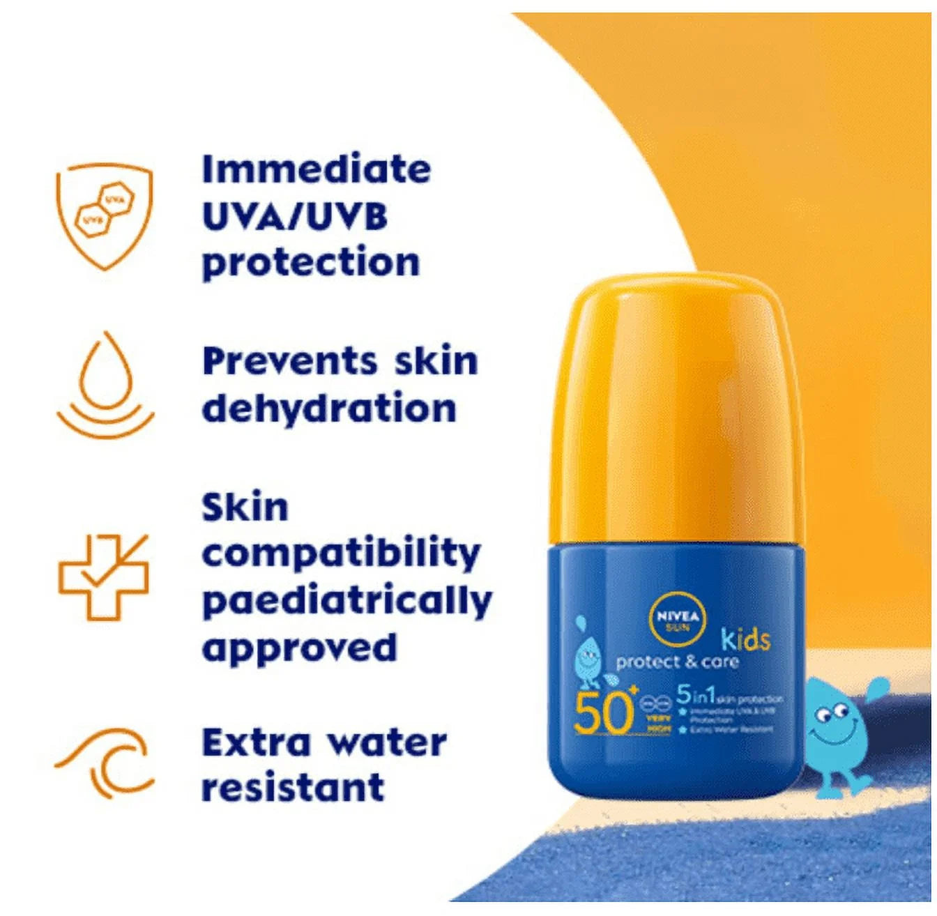 Nivea Sun Kids Caring Roll-On with High SPF50 50 ml by Nivea