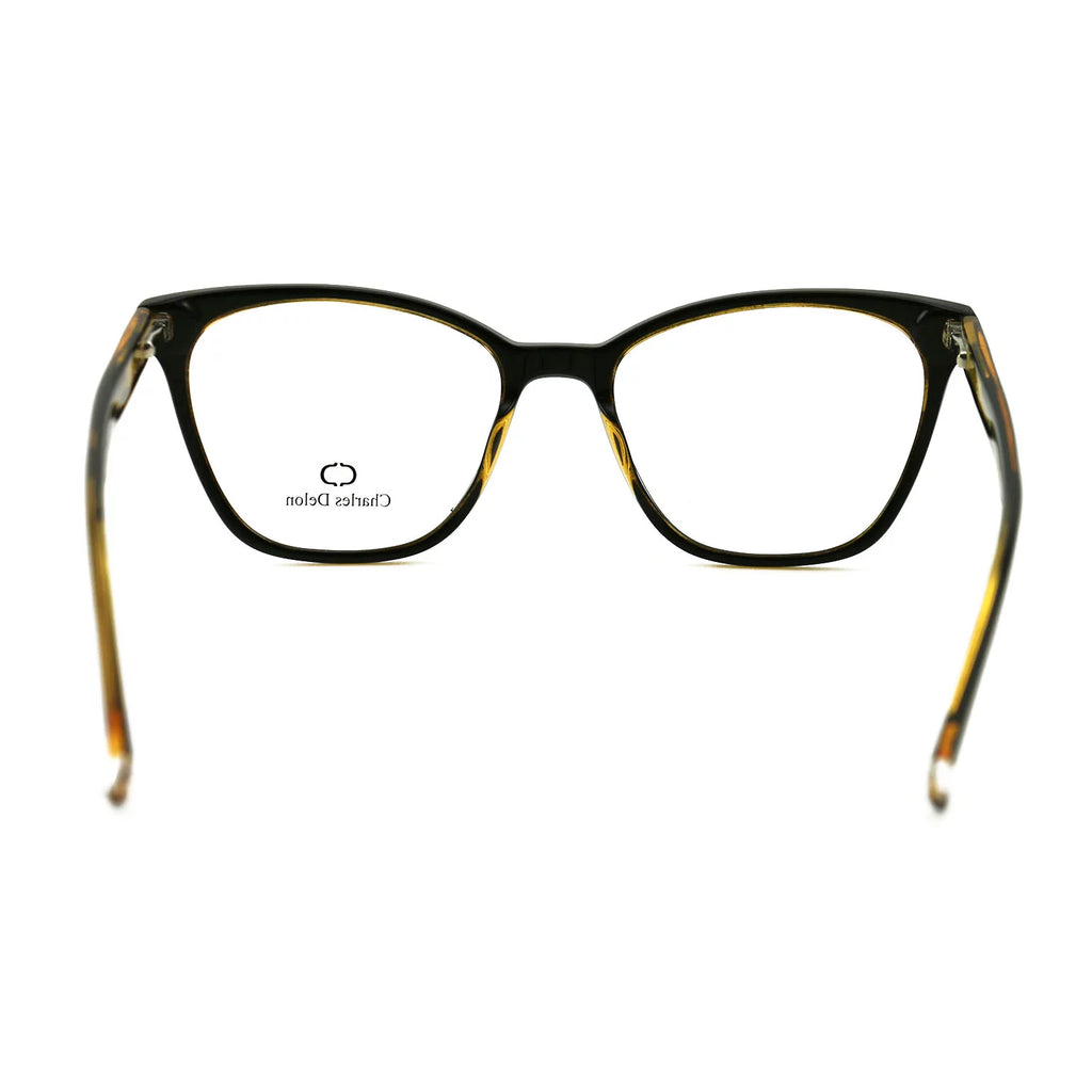 Eyeglasses Womens Black/Gold Frames Cat Eye 54 18 142 by Charles Delon
