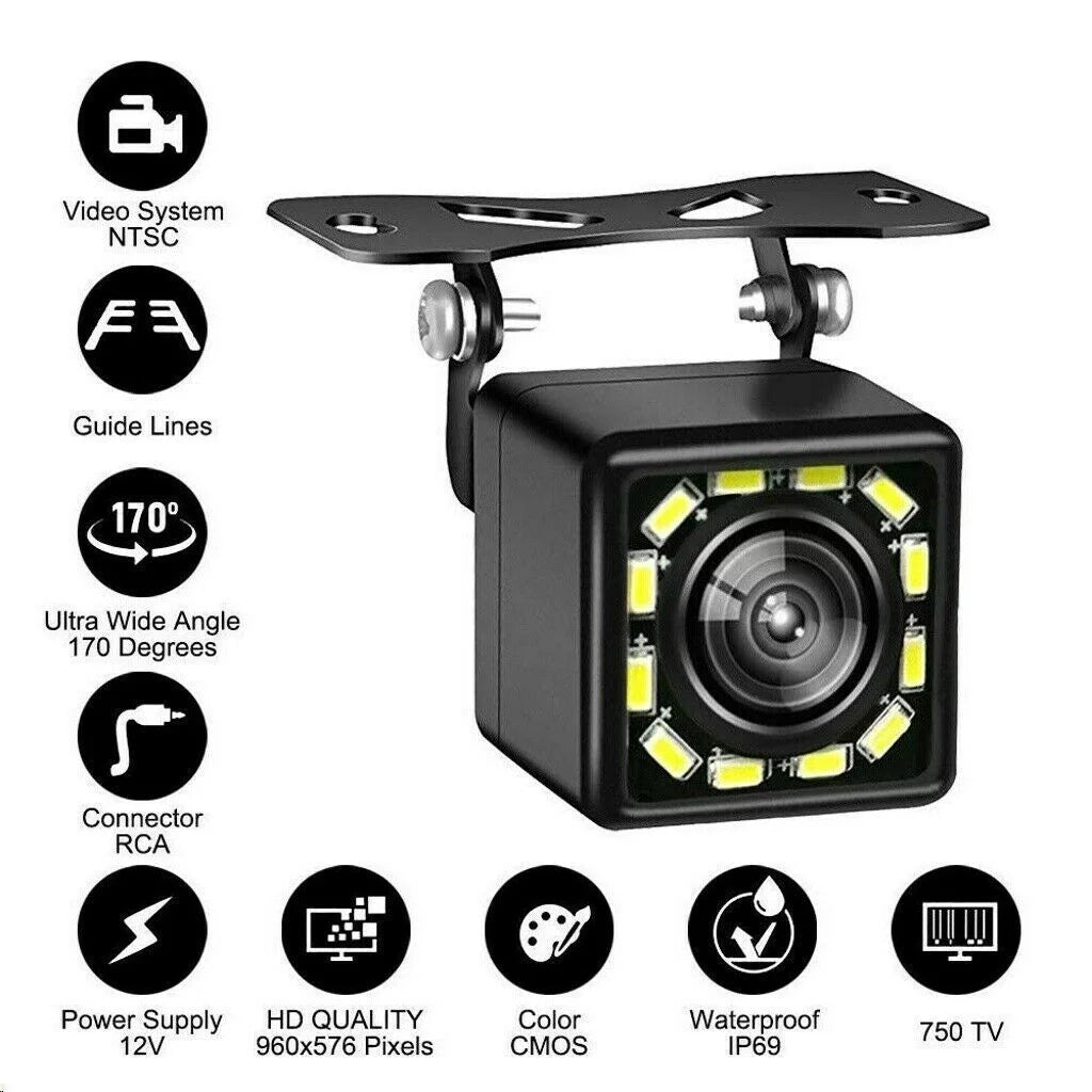 Wireless Car Portable Backup Camera Rear View HD Parking System Night Vision+ 4.3 Monitor