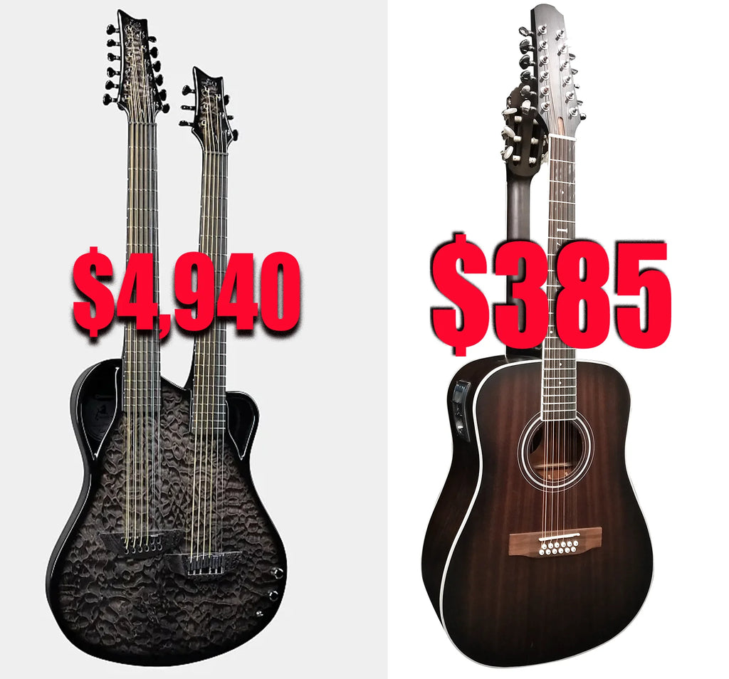 12/6 Strings Acoustic Double Neck, Double Sided Busuyi Guitar 2021 NPT