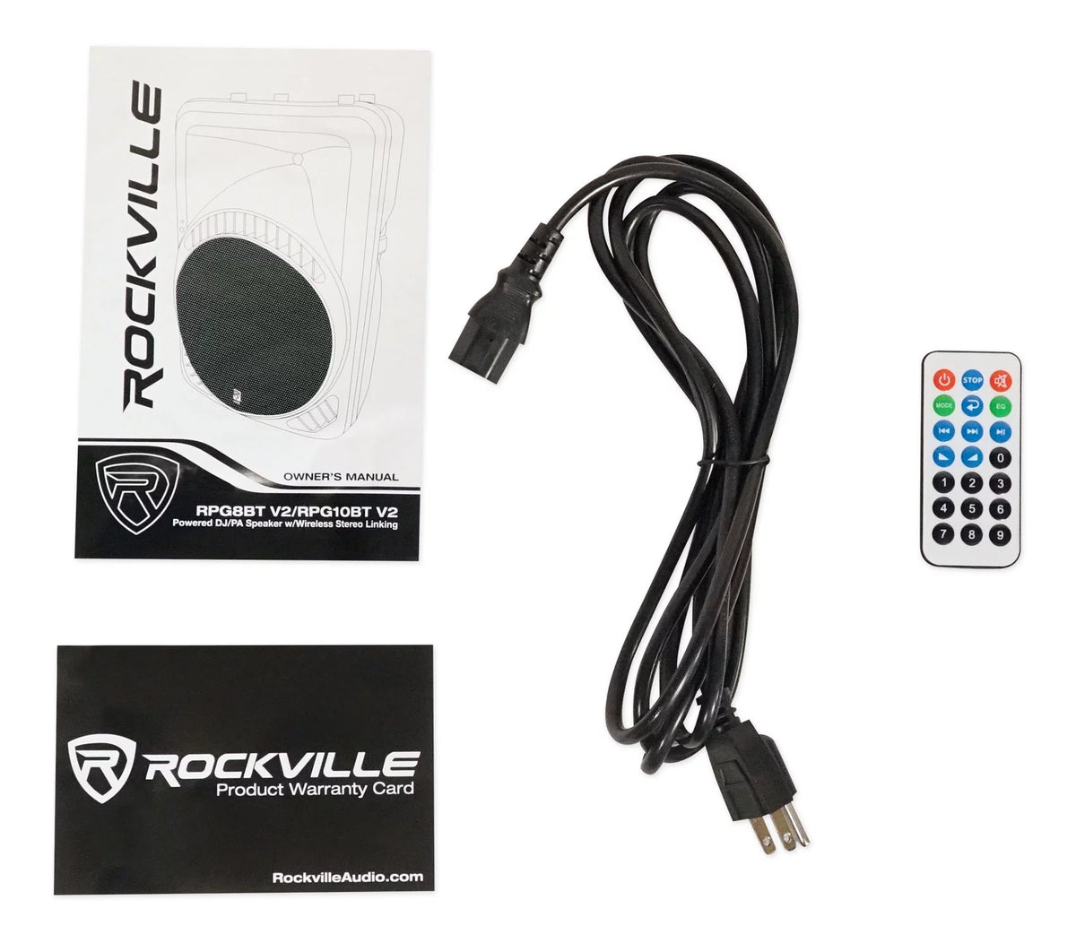 Rockville RPG8BT 8" Bluetooth Powered 400w DJ PA Speaker+Weather proof Carry Bag