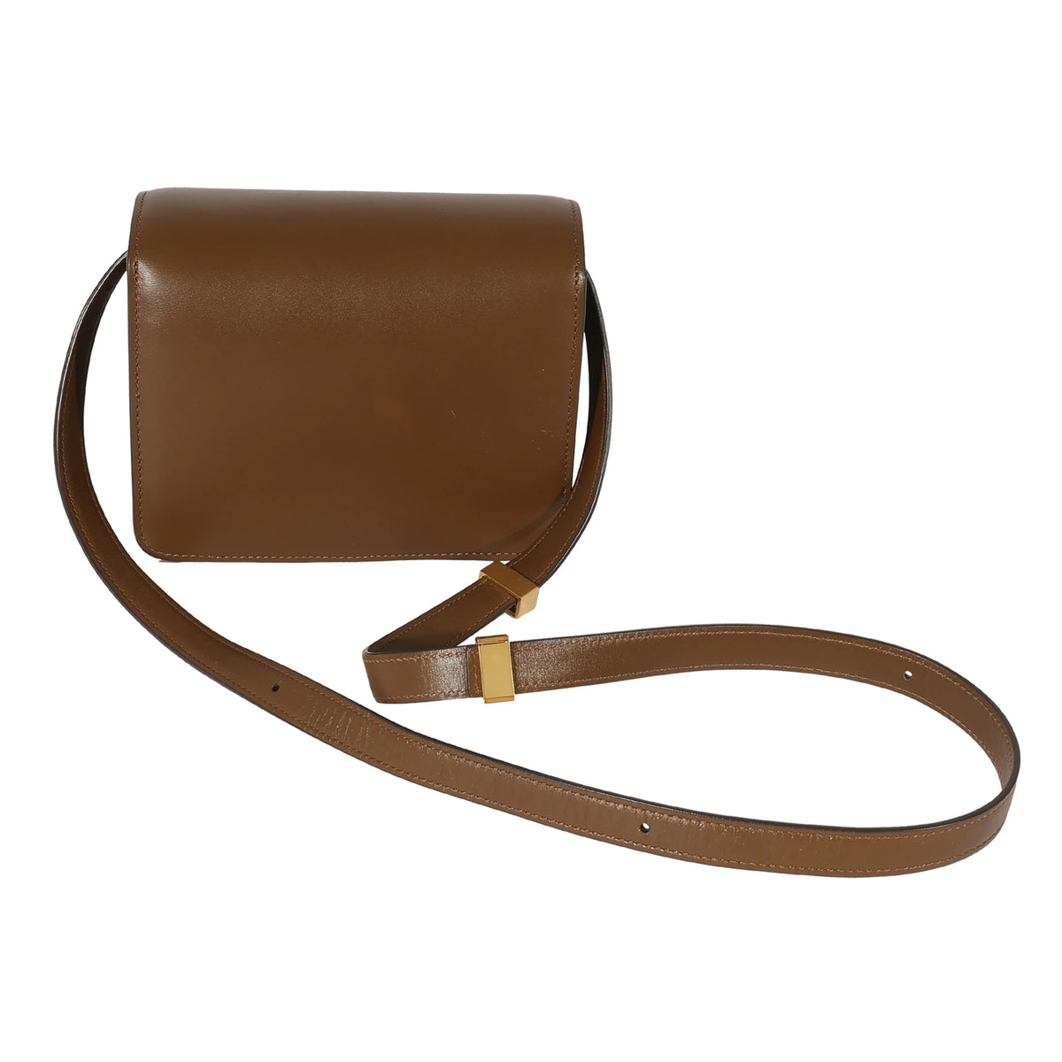 Celine Brown Smooth Leather Small Box Bag Used