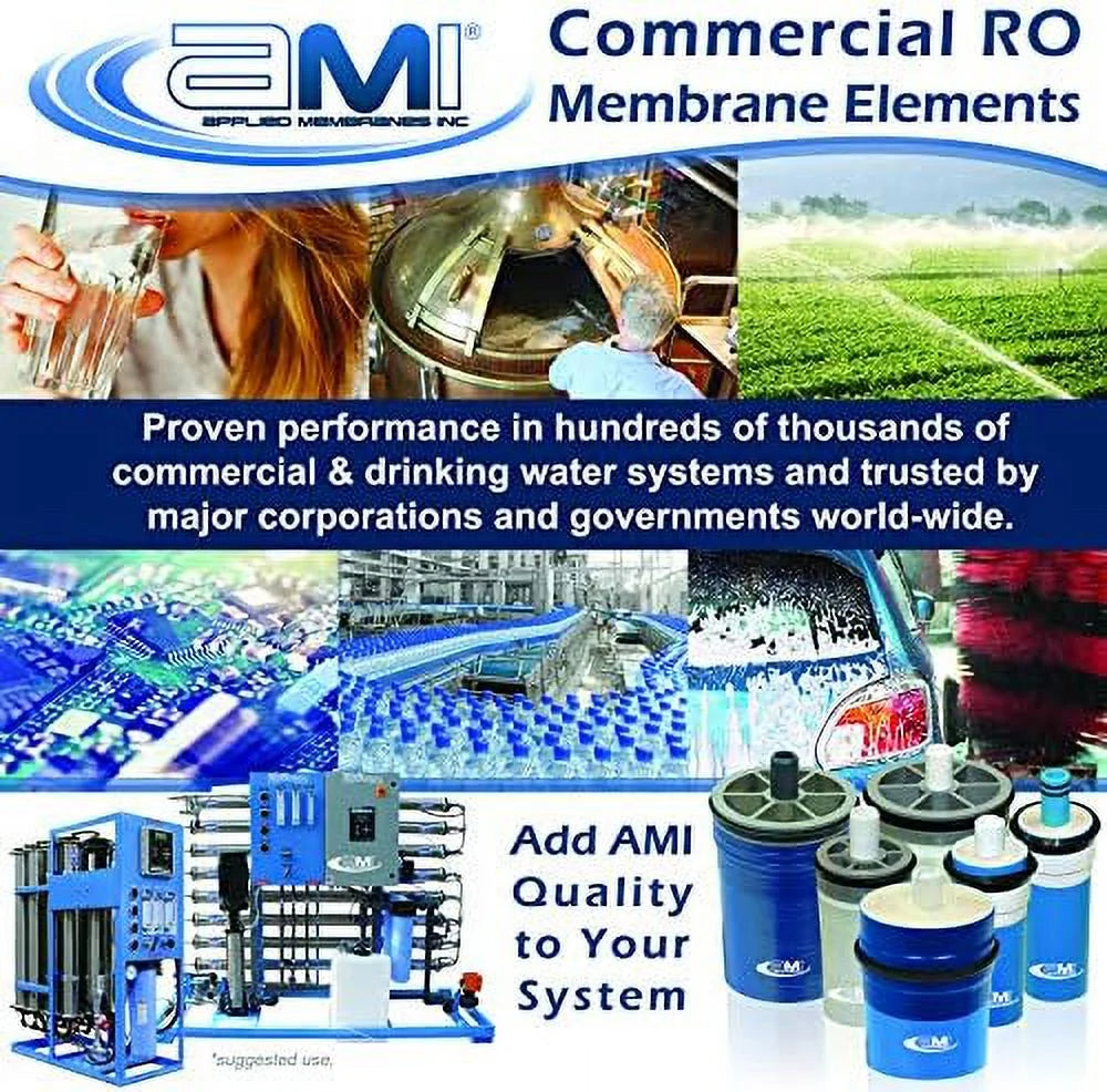 Low Energy Reverse Osmosis Membrane For Tap Water | 1,000 GPD At 150 Psi | 99% Rejection | Replacement RO Membrane |   M-T2540ALE