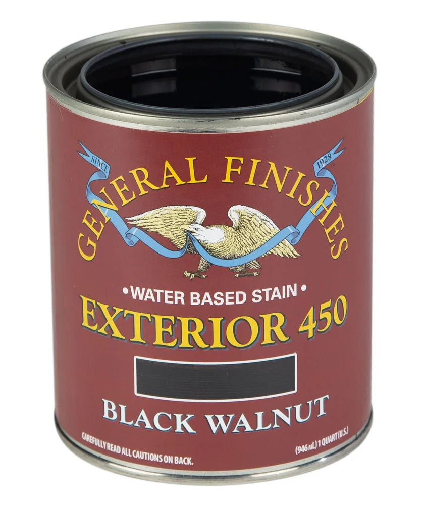 General Finishes, EXTERIOR 450 STAINS, Black Walnut, Quart