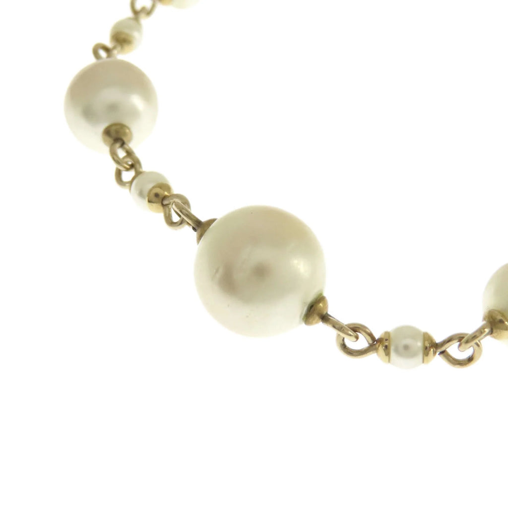 Previously Owned CHANEL Coco Mark Faux Pearl Bracelet for Women (Good)