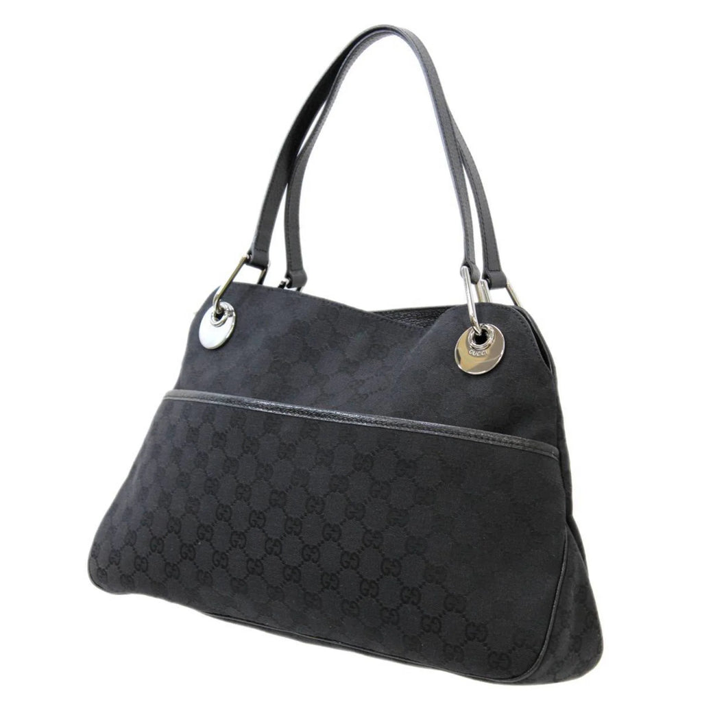 Previously Owned GUCCI Gucci tote bag GG canvas black 121023 (Good)