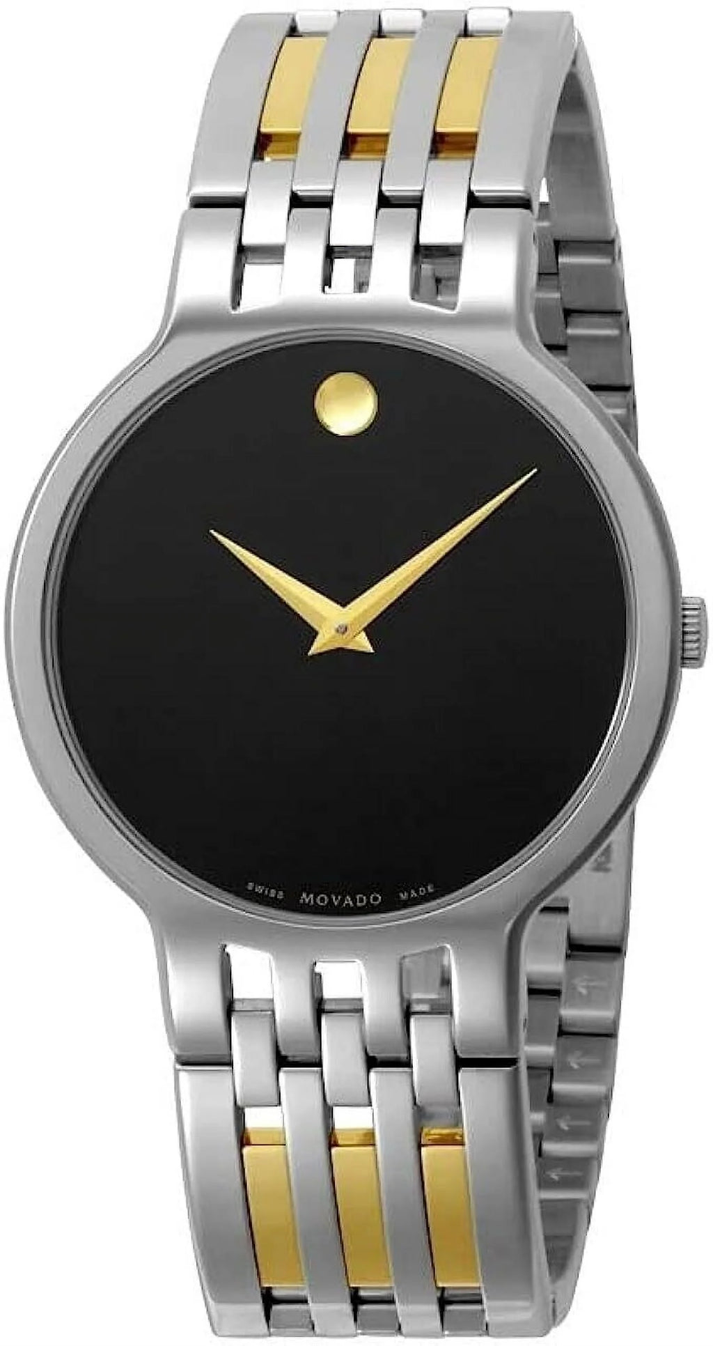 MOVADO 0606962 ESPERANZA BLACK DIAL TWO TONE Corrosion-free Metal MENS WATCH