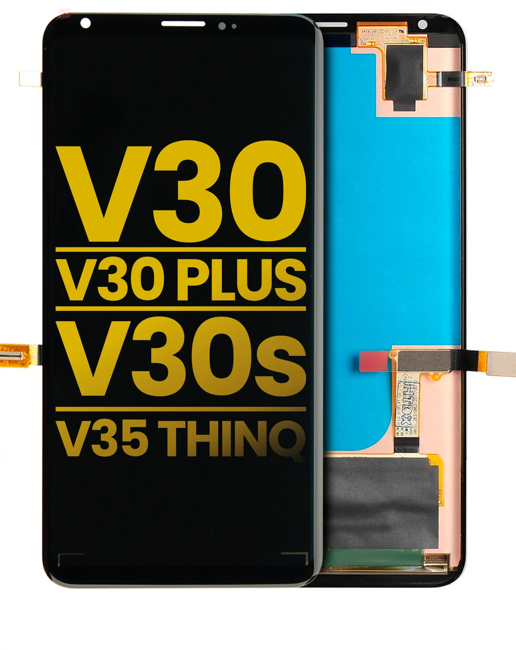 Replacement OLED Assembly Without Frame Compatible For LG V30 / V30 Plus / V30S / V35 ThinQ (Refurbished) (Aurora Black)
