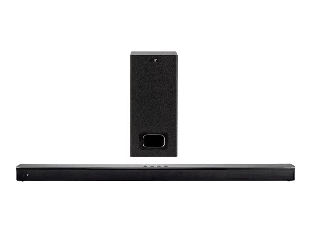 Monoprice SB-200SW Premium - Sound bar system - wireless - Bluetooth - 60 Watt (total)