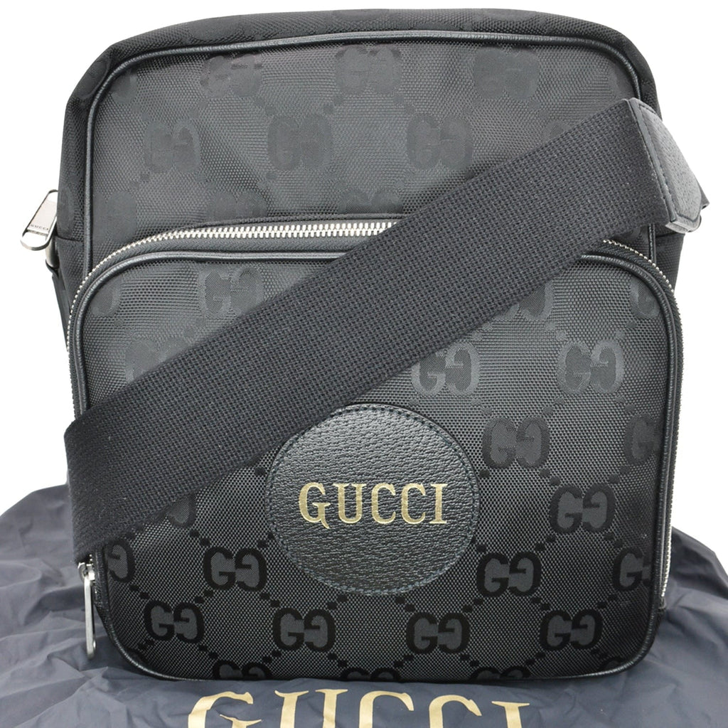 Used GUCCI Off The Grid GG Monogram Nylon Shoulder Bag Black 625858