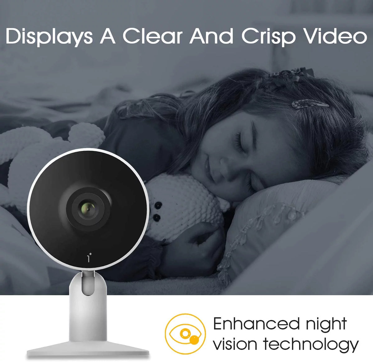 Arenti IN1 Indoor Home Security Camera , (2-Pack) Wifi and Phone APP 1080p HD 2-Way Audio Night Vision Surveillance Camera