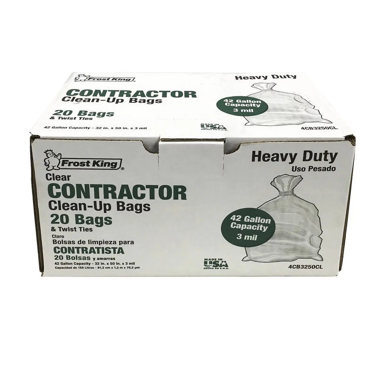 Frost King 4Cb325Cl 42 Gal Contractor Bags Twist Tie 2 pc