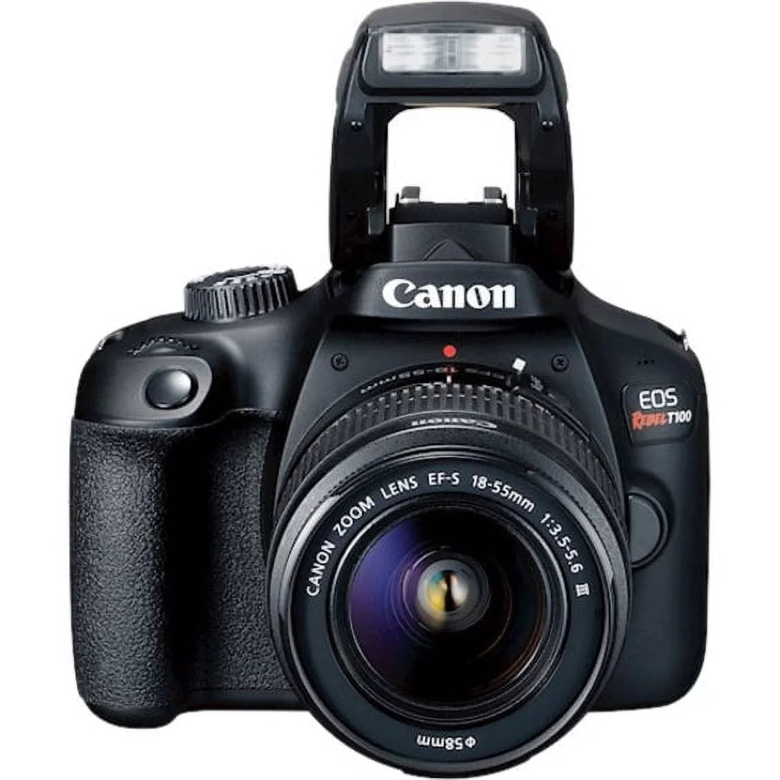 Canon EOS Rebel T100 18 Megapixel Digital SLR Camera with Lens, 0.71", 2.17", Black