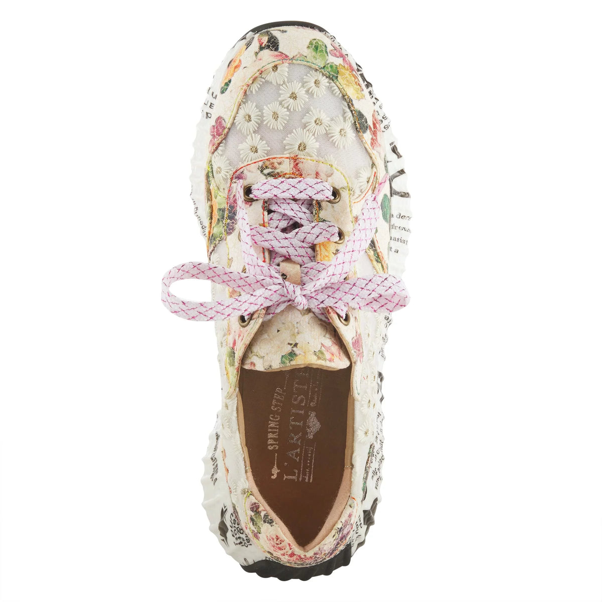 Spring Step L'Artiste Female Daisymae Fashion Sneaker Beige Multi EU 43 / US 11.5-12