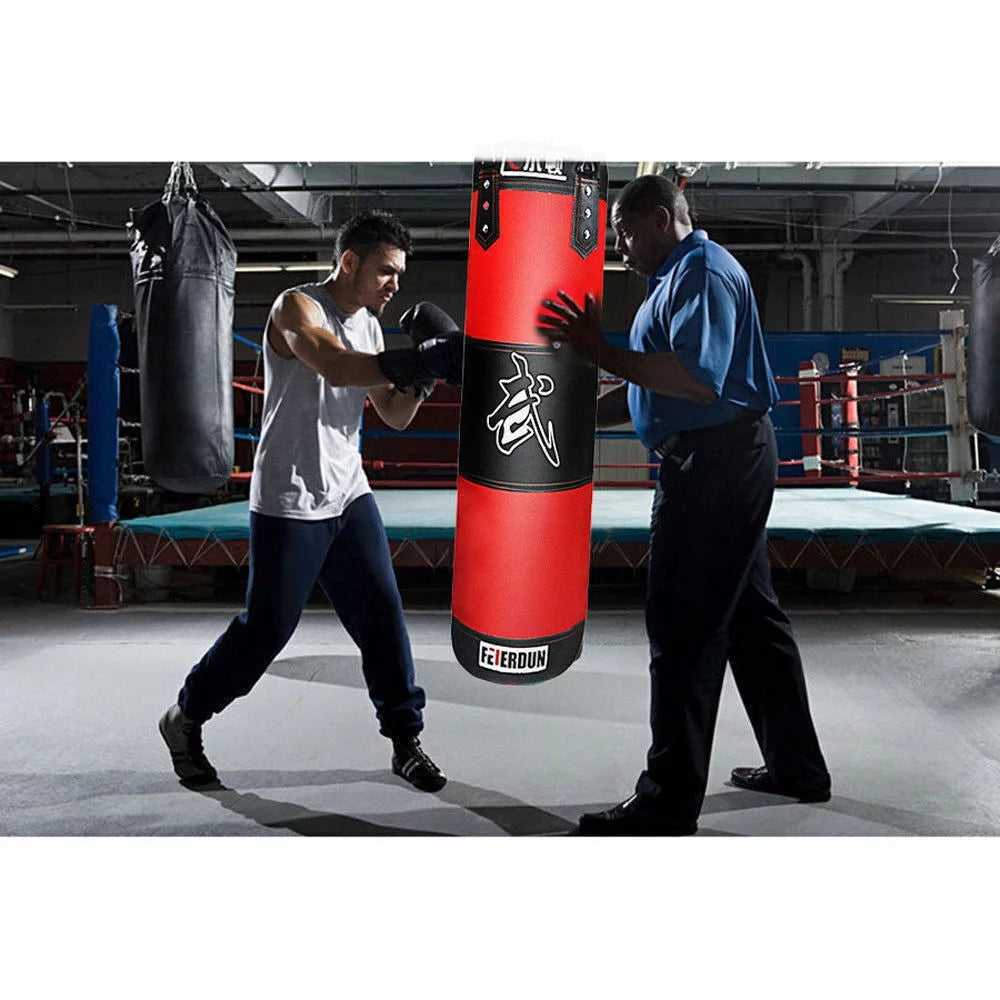 Heavy Boxing Punching Bag Training Gloves Speed Set Kicking MMA Workout GYM