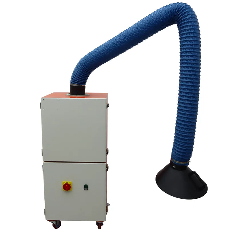 EQCOTWEA Mobile Welding Smoke Purifier Single Arm Welding Fume Extractor 220V