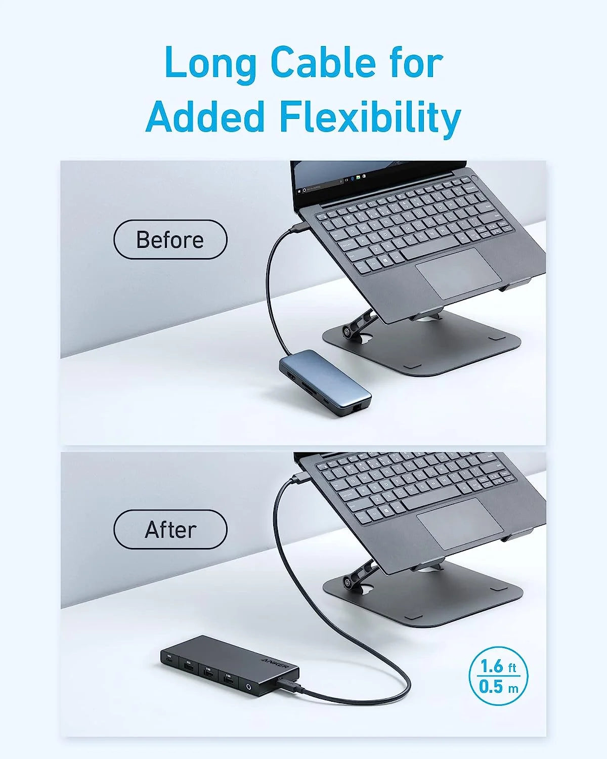 Anker 364 USB C Hub (10-in-1, Dual 4K HDMI) with Max 100W Power Delivery, Dual 4K HDMI Ports, 4 USB-A and USB-C Data Ports, Ethernet and SD Card Slot for Dell Laptop, ThinkPad, and More
