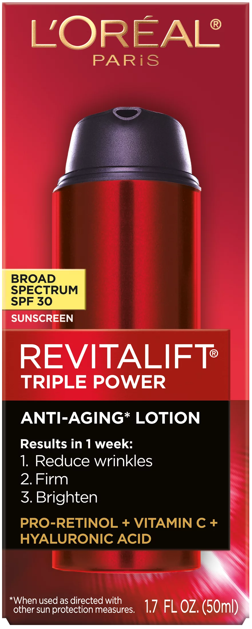 L'OrÃ©al Paris Revitalift Skincare Triple Power Broad Moisturizer, SPF 30, 1.7 oz