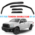 GrandWheel Co Smoke Tinted In-channel Side Window Vent Visor Deflectors Rain Guards Compatible with Toyota Tundra 2007-2021 Double Cab - 4pcs. GW0114