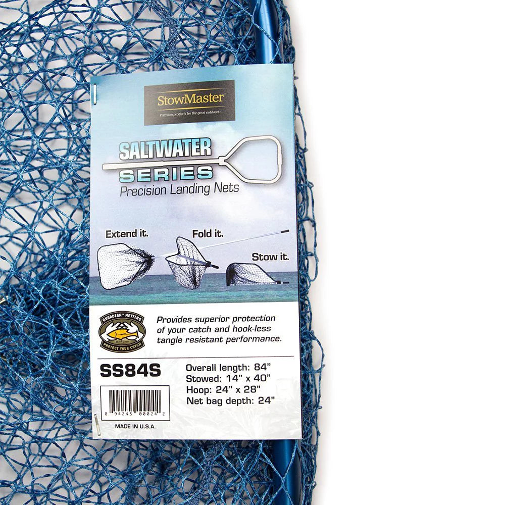 Norsemen StowMaster Saltwater Redfish, Bonefish, Snapper 84" Net, Silver