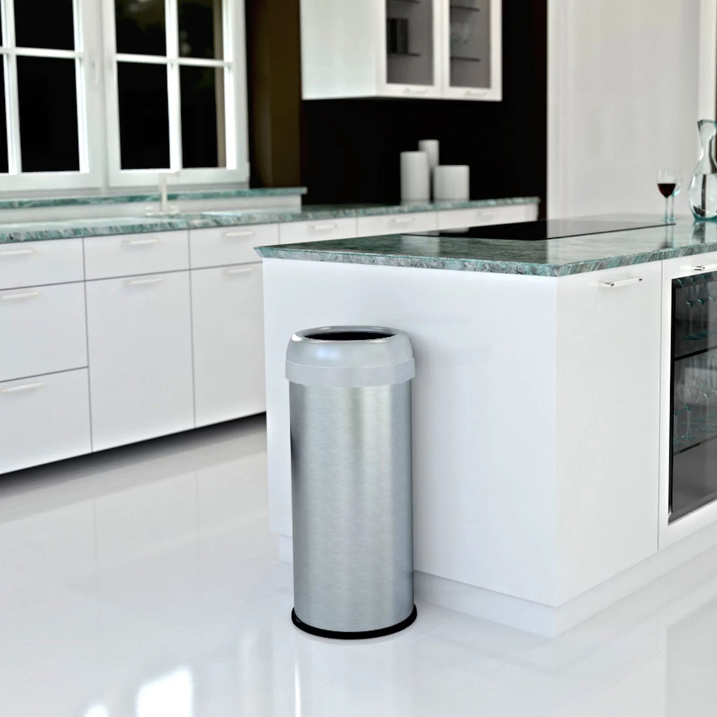 halo Dual Deodorizer Rust-resistant Alloy 16 Gallon Trash Can