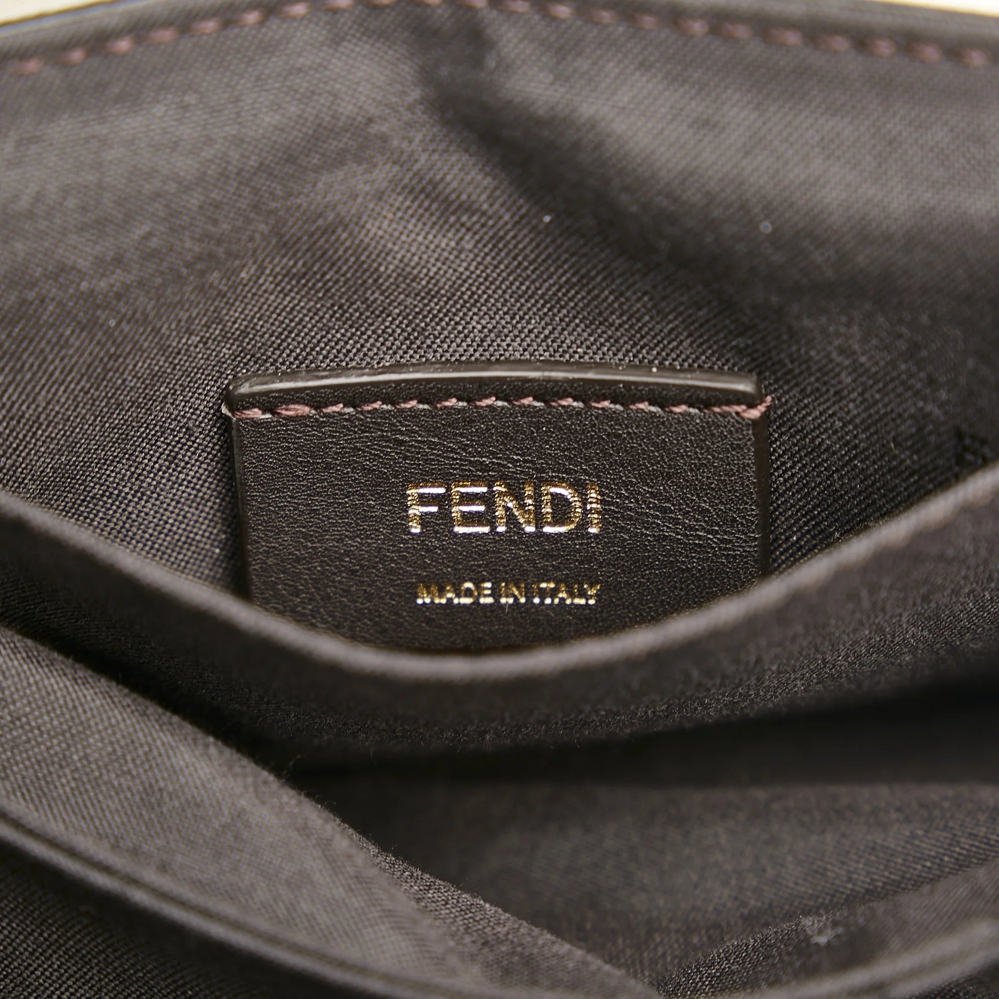 Used Authenticated Fendi Small ID Crossbody Bag Calf Leather Black Unisex (Good)