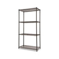 NSF Certified Industrial 4-Shelf Wire Shelving Kit 36w x 18d x 72h, Black