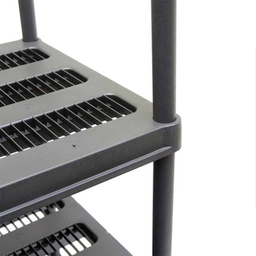 Juggernaut Storage 72 Inch 5 Shelf Plastic Utility Shelving Storage Unit