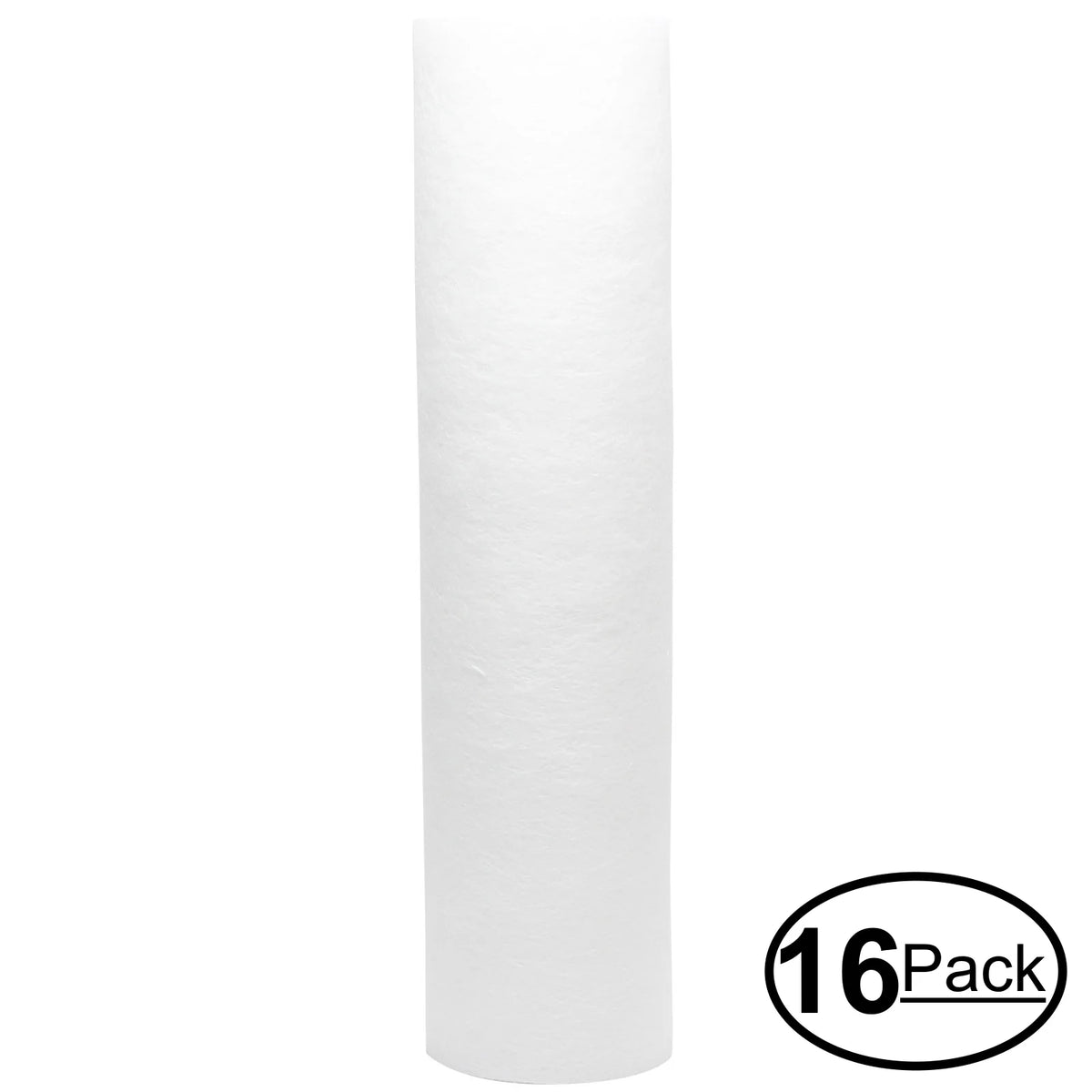 16-Pack Replacement for Crystal Quest CQE-RO-00102 Polypropylene Sediment Filter - Universal 10-inch 5-Micron Cartridge for Crystal Quest Thunder 2000M RO+UF System - Denali Pure Brand