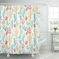 KSADK Reef Colorful Coral Ocean Sea Tropical Abstract Graphic Life Marine Shower Curtain Bath Curtain 66x72 inch