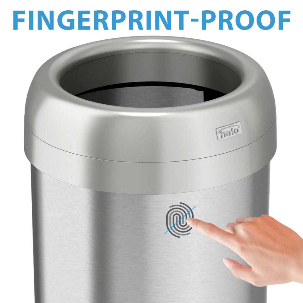 halo Dual Deodorizer Rust-resistant Alloy 16 Gallon Trash Can