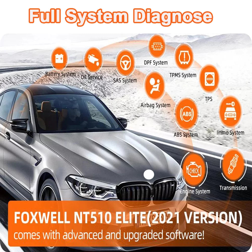 FOXWELL  Pofessional All System OBD2 Scanner For Mercedes-benz SAS DPF BRT Multi Reset Bi-Directional Test Auto Car Diagnostic Tool