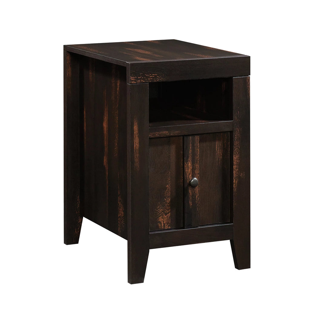 Sauder Dakota Pass End Table, Char Pine Finish