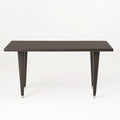Emil Outdoor Multi-brown Wicker Rectangle Table