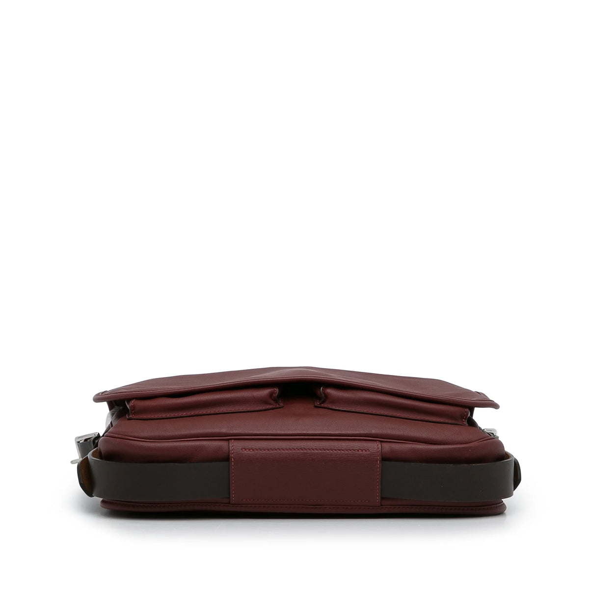 Secondhand Authenticated Hermès Sikkim Barda 30 Messenger Bag Calf Leather Red Crossbody Bag Unisex (Good)