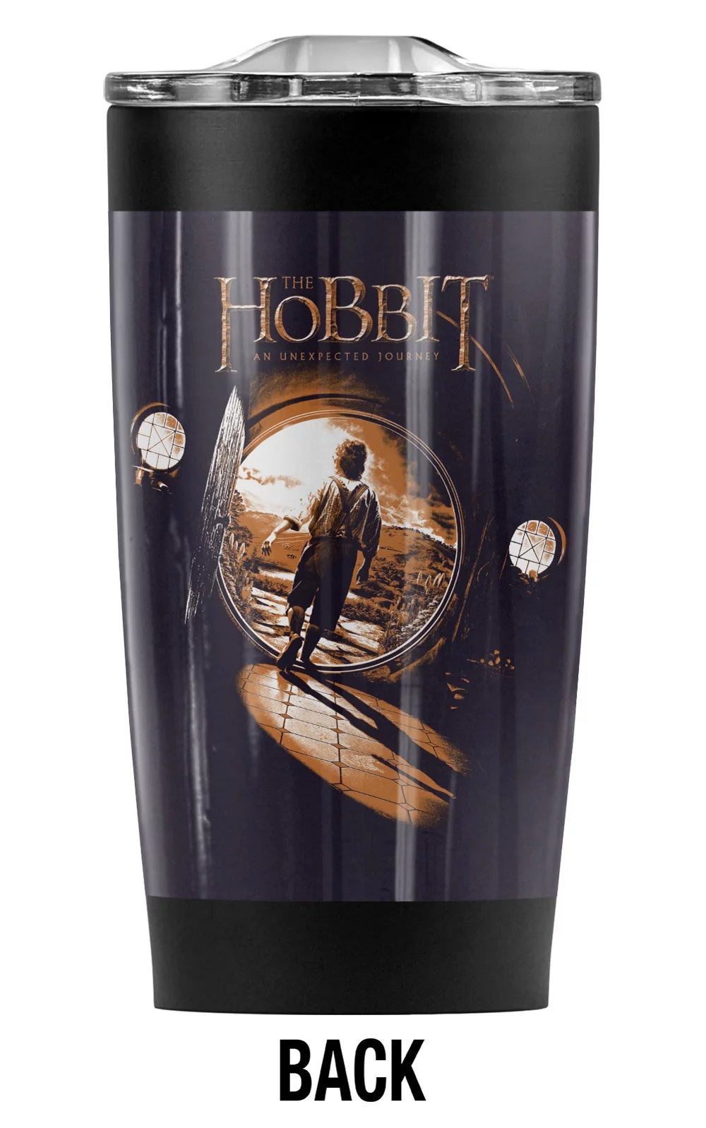The Hobbit/Hole Bilbo Rust-resistant Alloy Tumbler 20 oz Coffee Travel Mug/Cup, Vacuum Insulated & Double Wall with Leakproof Sliding Lid | Great for Hot Drinks and Cold Beverages